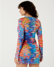 Cargar imagen en el visor de la galería, Image 06: Blueman Mini Dress Vestido Tule Manga Longa Escama