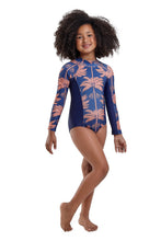 Cargar imagen en el visor de la galería, Model Front: Blueman Bañador Niña De Una Pieza Maio Long John Açaí