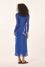 Cargar imagen en el visor de la galería, Model Back: Blueman Vestido De Playa Luau Tule Long