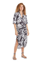 Cargar imagen en el visor de la galería, Model Front: Blueman Vestido Camidero Vestido Chemise Recortes Eclipse