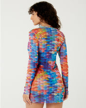 Cargar imagen en el visor de la galería, Image 06: Blueman Mini Dress Vestido Tule Manga Longa Escama