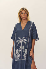 Cargar imagen en el visor de la galería, Image 02: Blueman Caftán / Cubrir Kaftan Dress Seiva-Doce-Azul