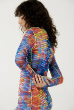 Cargar imagen en el visor de la galería, Image 03: Blueman Mini Dress Vestido Tule Manga Longa Escama