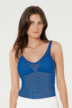 Cargar imagen en el visor de la galería, Gallery: Blueman Top De La Playa Blusa Tricot Color Azul