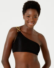 Cargar imagen en el visor de la galería, Gallery: Blueman Sostén Top Textura Wavy Shine Preto
