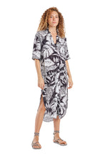 Cargar imagen en el visor de la galería, Model Front: Blueman Vestido Camidero Vestido Chemise Recortes Eclipse