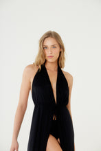 Cargar imagen en el visor de la galería, Image 05: Blueman Vestido De Playa Vestido Saida Duo Liso Preto Mistica