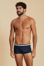 Cargar imagen en el visor de la galería, Model Front: Blueman Sunga / Boxer Sunga Army Millenial Marinho
