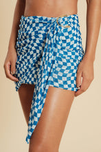 Cargar imagen en el visor de la galería, Gallery: Blueman Falda De Playa Xadrez Mini Skirt Fivela
