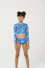 Cargar imagen en el visor de la galería, Model Front: Blueman Traje De Baño De Dos Piezas Para Niña Biquini Peteca Simpatia Inf
