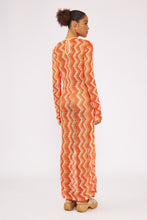 Cargar imagen en el visor de la galería, Model Back: Blueman Vestido De Playa Laranja Long Dress Tricot
