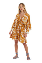 Cargar imagen en el visor de la galería, Model Front: Blueman Mini Dress Vestido Kaftan Curto Tucanus
