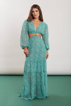 Cargar imagen en el visor de la galería, Model Front: Blueman Vestido De Playa Reflexo Long Sleeve Dress
