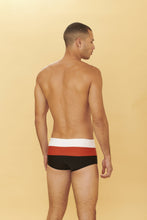 Cargar imagen en el visor de la galería, Model Back: Blueman Sunga / Boxer Sunga Army Crepusculo Laranja
