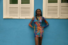 Cargar imagen en el visor de la galería, Image 09: Blueman Mini Dress Vestido Tule Manga Longa Escama
