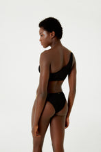 Cargar imagen en el visor de la galería, Model Back: Blueman Bragas Bottom Textura Wavy Shine Preto
