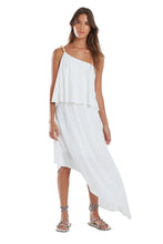 Cargar imagen en el visor de la galería, Model Front: Blueman Vestido De Playa Lilith Madeira Off White
