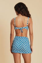 Cargar imagen en el visor de la galería, Model Back: Blueman Falda De Playa Xadrez Mini Skirt Fivela

