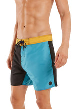 Cargar imagen en el visor de la galería, Image 02: Blueman Pantalones Cortos De Surf Bermuda Mini Color Block Azul
