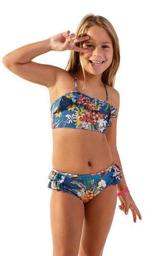 Model Front: Blueman Traje De Baño De Dos Piezas Para Niña Bikini Nina Arta