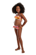 Cargar imagen en el visor de la galería, Model Front: Blueman Traje De Baño De Dos Piezas Para Niña Biquini Peteca Sunset
