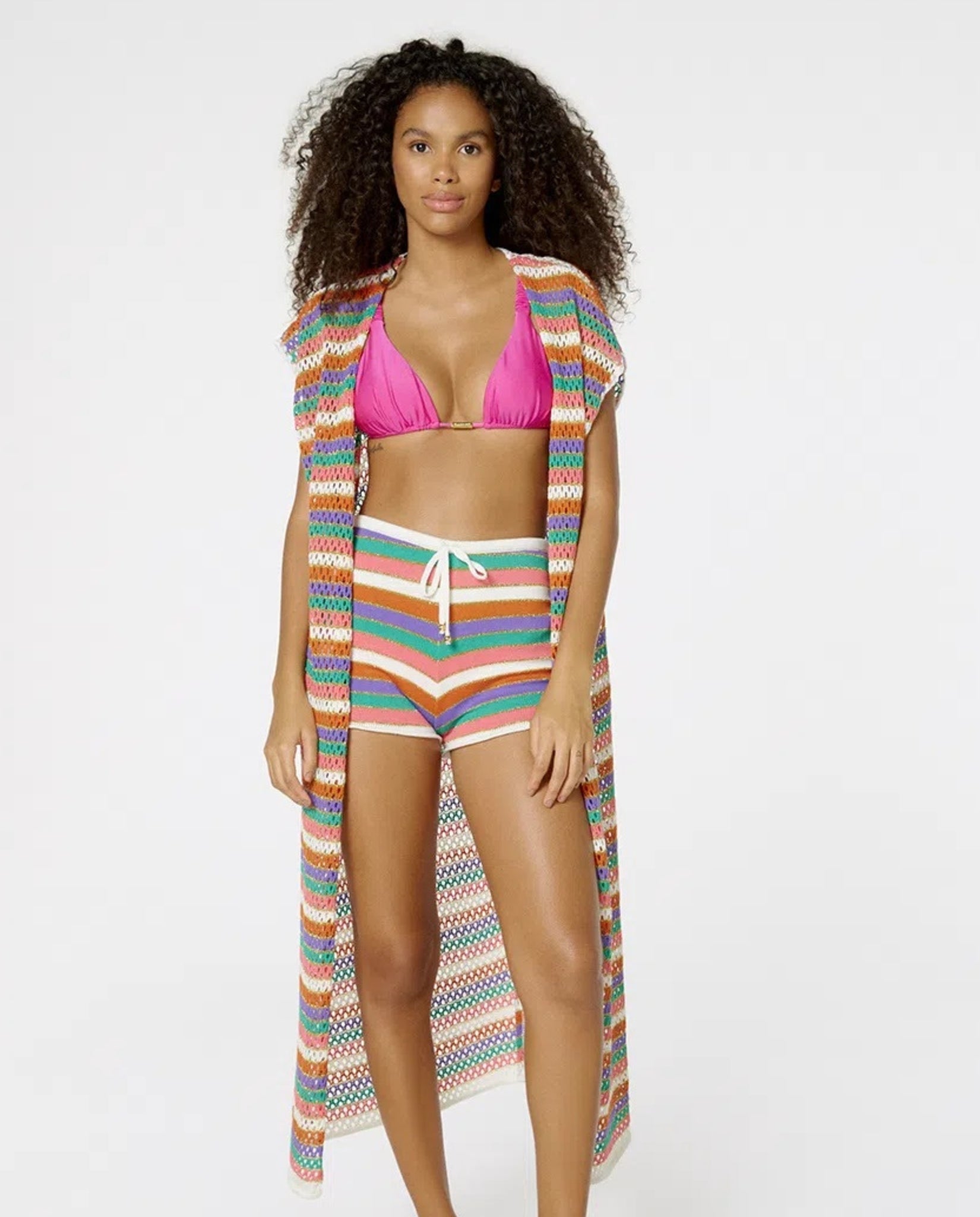 Gallery: Blueman Caftán / Cubrir Blusa Kimono Listras
