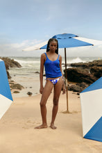 Cargar imagen en el visor de la galería, Image 03: Blueman Top De La Playa Blusa Tricot Color Azul
