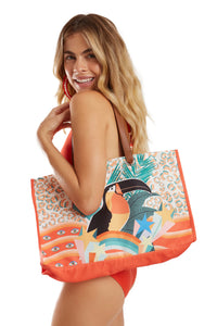Model Front: Blueman Bolsa De Playa Bolsa Alca Ilhos Tropical Mess