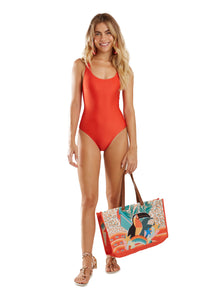 Model Back: Blueman Bolsa De Playa Bolsa Alca Ilhos Tropical Mess