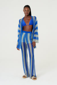 Model Front: Blueman Pantalones De Playa Calca Tricot Listras