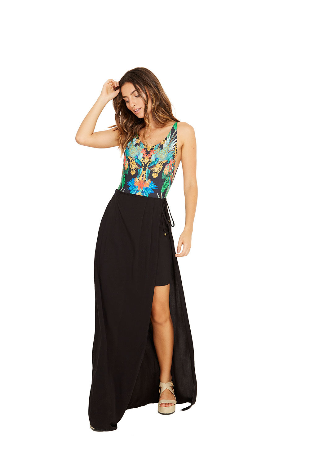 Model Front: Blueman Falda De Playa Clea Preto