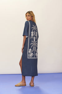 Model Back: Blueman Vestido De Playa Kaftan Dress Seiva-Doce-Azul