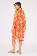 Cargar imagen en el visor de la galería, Model Back: Blueman Vestido De Playa Laranja Midi Dress Tricot
