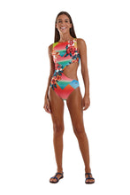 Cargar imagen en el visor de la galería, Model Front: Blueman Una Pieza Maio Body Flower Power
