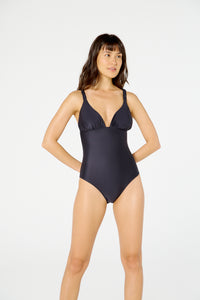 Image 03: Blueman Una Pieza Maio Malibu Liso Preto