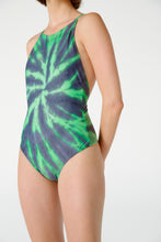 Cargar imagen en el visor de la galería, Image 03: Blueman Una Pieza Maio Nadador Tie Dye Verde
