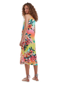 Model Back: Blueman Midi Dress Mikaela Flower Power