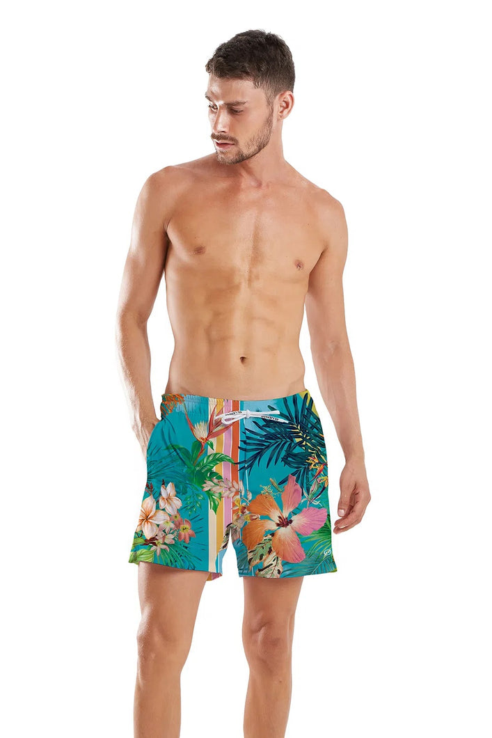 Model Front: Blueman Pantalones Cortos De Surf Short Fiji Blue
