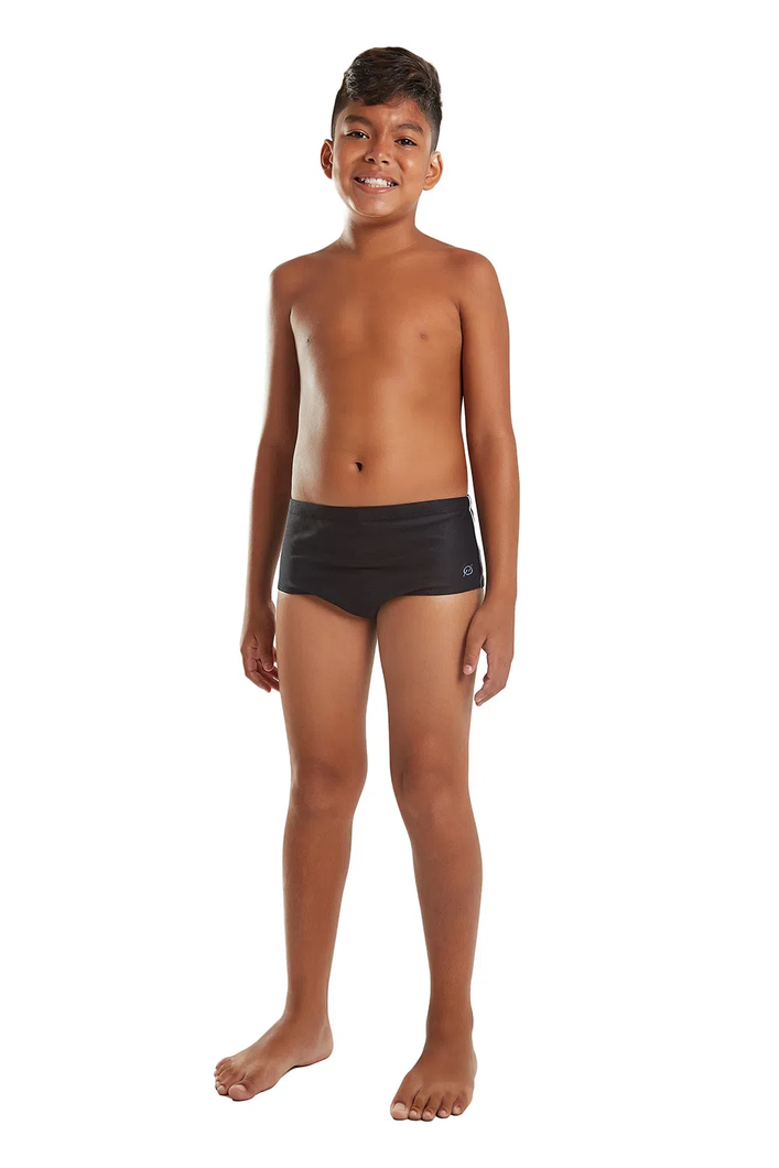 Model Front: Blueman Traje De Baño Chico Sunga Army Fit Frisos Preto