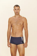Cargar imagen en el visor de la galería, Model Front: Blueman Sunga / Boxer Sunga Army Romeo Azul-Marinho
