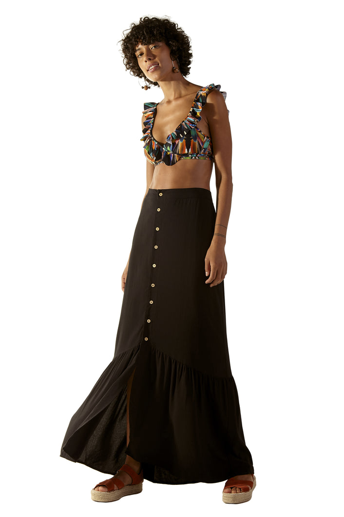 Model Front: Blueman Falda De Playa Talia Preto