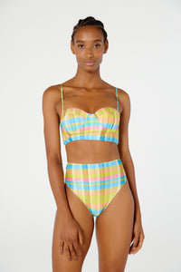 Model Front: Blueman Sostén Top Laise Hot Xadrez Candy