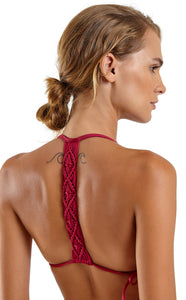 Image 05: Blueman Sostén Top Max Macrame Liso Rosa
