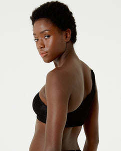 Image 05: Blueman Sostén Top Textura Wavy Shine Preto