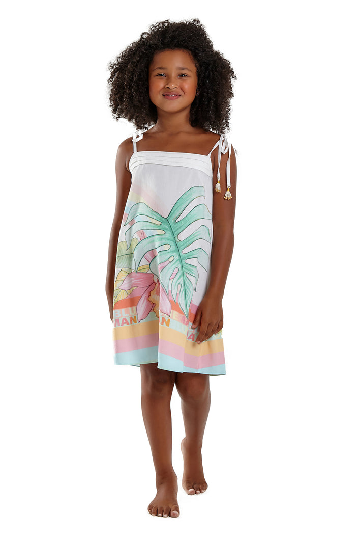 Model Front: Blueman Caftán / Cubrir Vestido Lily O Sorte Espirito Solar