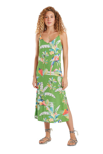 Model Front: Blueman Vestido De Playa Vestido Midi Rafaela Vanguarda