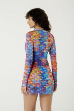 Cargar imagen en el visor de la galería, Model Back: Blueman Vestido De Playa Vestido Tule Manga Longa Escama
